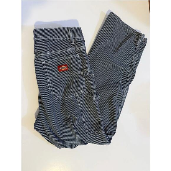 VTG Dickies Womens Carpenter Pants Size 9/29 Blue & White Model CP20R - Picture 1 of 13